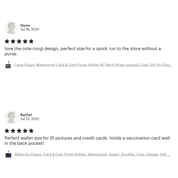 Waterproof Boba Corgi Coin Purse Card Pouch Holder - Picture 8 of 12